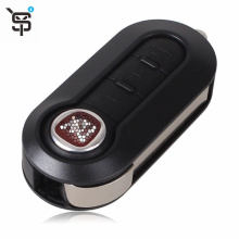 High quality car key shell 3 button remote control replaces rubber button for Fiat key shell